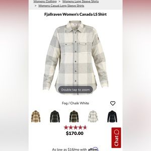 Womens Fjallraven Canada Shirt